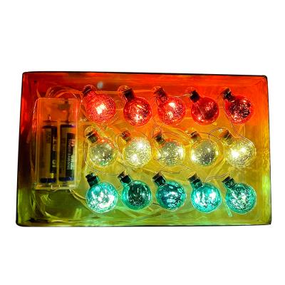 China China Factory Modern LED Christmas String Light Battery Operated Household Glass String 15 Heads for sale