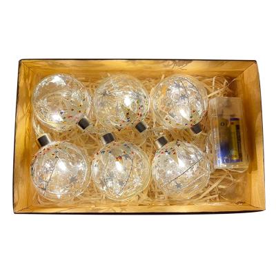 China China Modern Factory Party Decoration LED Home Christmas Light String Glass Ball Light Hand Painted String for sale