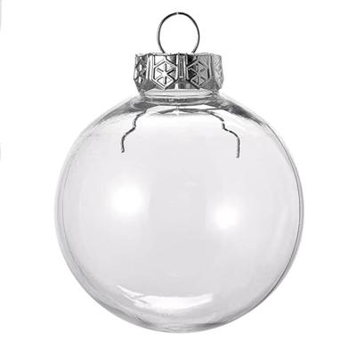 China Christmas Gifts and Holiday Decorations 15cm Glass Ball DIY Glass Ball Holiday Family Party Decoration Transparent Hanging Christmas Tree Ball for sale