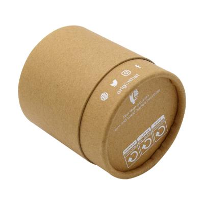 China Recycled Custom Packaging Logo Cylinder Kraft Paper Cardboard Box Tea Box Cookie Box T-shirt Tube Packaging Materials Food Grade Paper Tube for sale