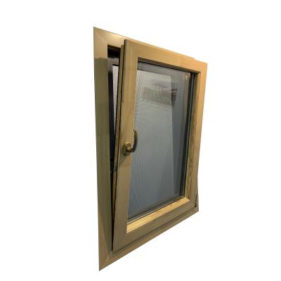 China Magnetic Screen Aluminum Tilt And Turn Windows Casement Window With Screens for sale