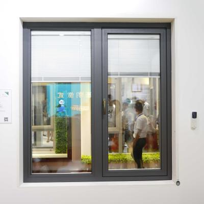 China Cheap Magnetic Screen Aluminum Casement Window With Retractable Screen for sale