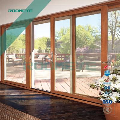 China Traditional Modern Type Wood With Aluminum Cladding Lift And Sliding Door for sale