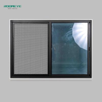 China Magnetic Screen Australian Style Aluminum Sliding Windows With Stainless Steel Mesh for sale