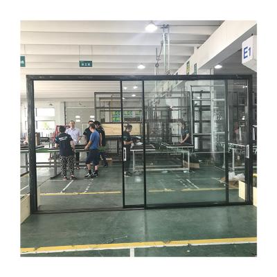 China Sliding Aluminum Thermal Break Narrow Frame Sliding Door for sale