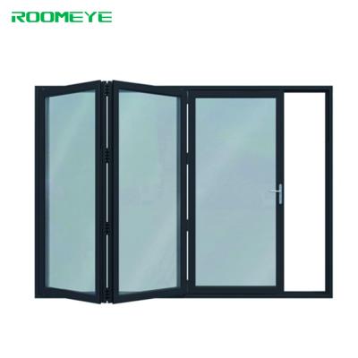 China Roomeye Modern Aluminum Glass Bi Folding Door Thermal Break for sale