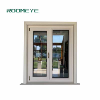 China Veneered Aluminum Tower Windows Passive Swing Tilt Wooden Timber Window for sale