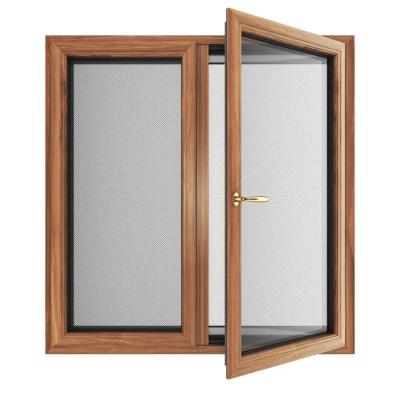 China Swing Teak Wood Tilt Tower Windows Casement Clad Aluminum Window for sale