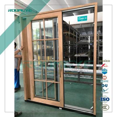 China Sliding Balcony Sliding Door Interior Wood Glass Sliding Doors for sale