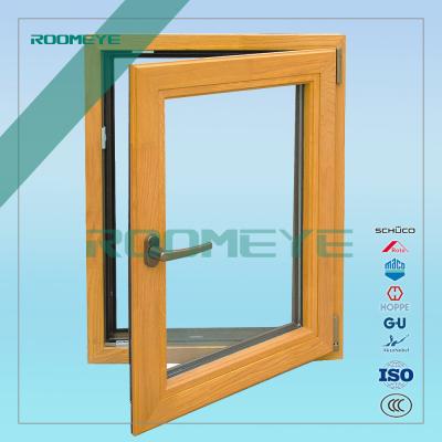 China Customized Traditional Wood Veneered Aluminum Windows And Doors for sale