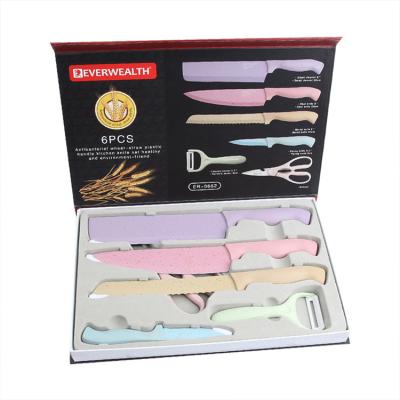 China 2021 New Arrival Modern Cheap Colorful Mult Color Knives Kitchen Knife Full Set for sale