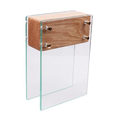 China Newest Lucite Clear Sustainable High Quality Universal Knife Block Glass Knife Blocks for sale