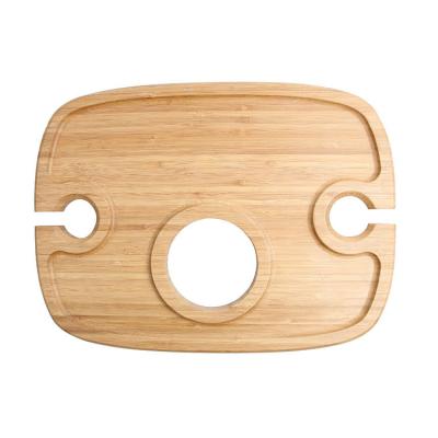 China Custom Modern Bamboo Cutting Boards 38*28.2*3.7cm Luxury Cutting Plates From Chinese Factory Viable With Hole for sale