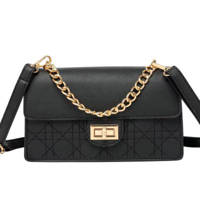 China Unique High Quality Original Design Flap Handbags Women Embroidery Leather Handbags With Gold Chain Cross - Body Women Bags for sale