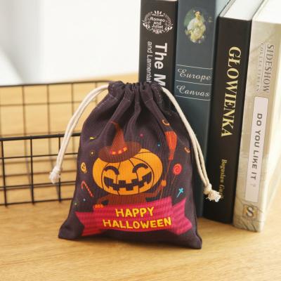 China Fashion Halloween Party Drawstring Goodie Bags Gift Supplies Handbag Halloween Handbags for sale