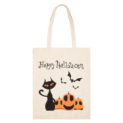 China Hot Selling Fashion Halloween Gift Bag Cotton Canvas Tote Handbag Holiday Bag Small Gift Bags Shopping for sale