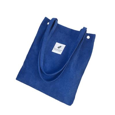 China High Quality Corduroy Eco-Friendly Eco-friendly Sling Fashion Woman Button Closure Material Tote Handbag for sale