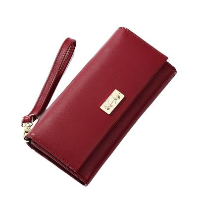 China Women's Waterproof Cheap Leather Wallets Women's Waterproof Cheap Leather Wallets Large Capacity Phone Pocket Card Holder Wallet Fashion Ladies Purses for sale