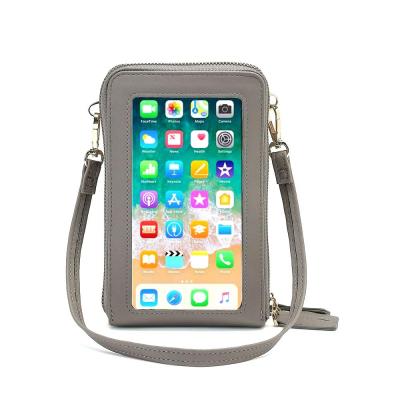 China Multifunctional Mini Mobile Phone Bag Women's RFID Touch Screen Cross - Body RFID Casual Wallet Ladies Wallets for sale