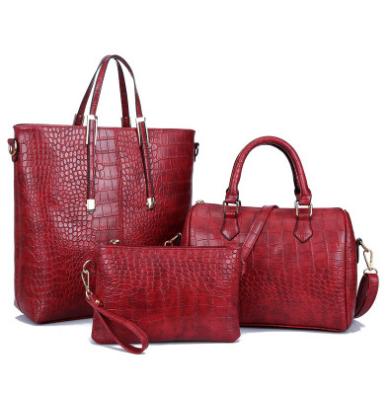 China Multifunctional 3 Piece Women's Handbag Women's Business Tote Bag Single Shoulder Handbags Alligator PU Leather Luxury Cross Large - 0.5kg Body Bag for sale