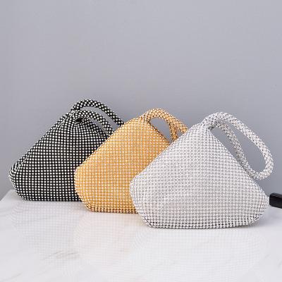 China Lady Wedding Bridalm Helper Handbags Diamond Women Evening Bags Functional Evening Clutch Bag Wedding Party Bag Purses Clip Bag For New Year Gift for sale