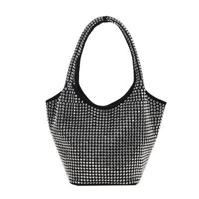 China 2022 Fashion Women's Large Capacity Handbag For Armpit Bag Fashion With Rhinestone Diamond-studded One-Shoulder Bucket Bag For Valentines for sale