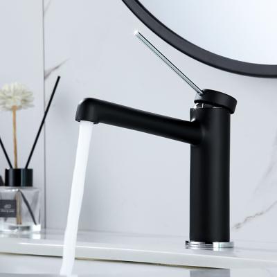 China 2022 Regular Table Basin Black Deck Mount Faucets Cold Hot Water Faucet Faucet for sale