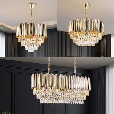 China Aluminum Iron K9 Crystal Luxury Led Modern Bedroom Living Room Hotel Most Popular Decoration Chandelier for sale