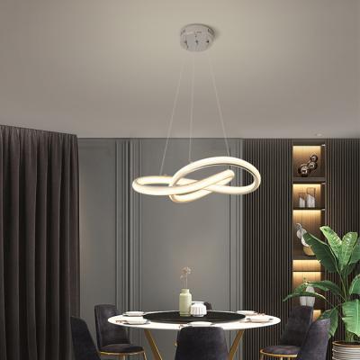 China Low price modern luxury villa department dining room silicone iron led chandelier lamp for sale