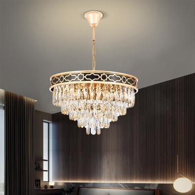 China Light Home Fancy Gold K9 Crystal Modern Luxury Led Modern Nordic Style Staircase Hotel Living Room Chandelier for sale