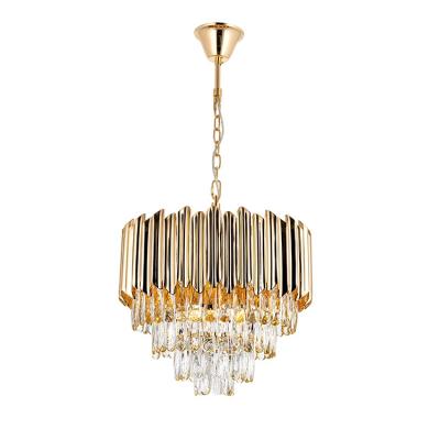 China Modern Type Aluminum Iron Crystal Modern Led Chandelier Light Hotel Bedroom Outdoor Fixture for sale