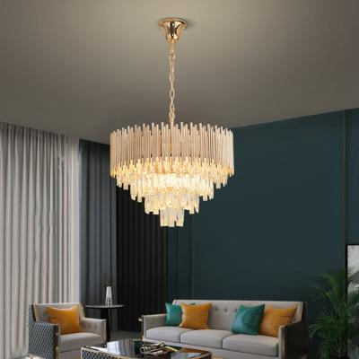 China Modern luxury office living room hotel lobby hotel decor iron luxury K9 crystal led chandelier light for sale