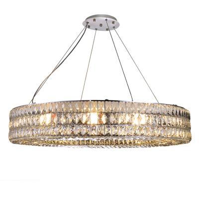 China Modern Ring Chandelier Light Glass Shade Pendant Art Room Design Bedroom Bedside Hotel for sale