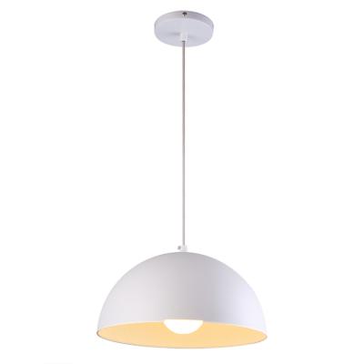 China Modern Modern Kitchen Decorative Milky White Indoor Metal Led Pendant Light for sale