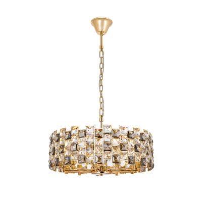 China Large Luxury Iron Crystal Modern Led Chandelier Most Popular Modern Villa Living Room Lamp for sale