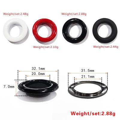 China Durable Metal Eyelets For DIY Leather Hat Grommet Black Large Metal Eyelet Ojal De Metal for sale