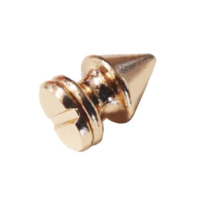 China Durable 8*12mm Alloy Screw Punk Headed Spike Stud Tree Shape Cone Rivet DIY Craft Leather Punk Rock Style Cool Bracelets for sale