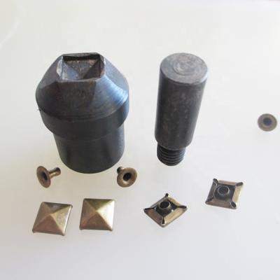 China Assemble Pyramid Rivet Different Sizes Square Rivet Dies For Hand Press Machine Hand Rivet Press Die Sets for sale