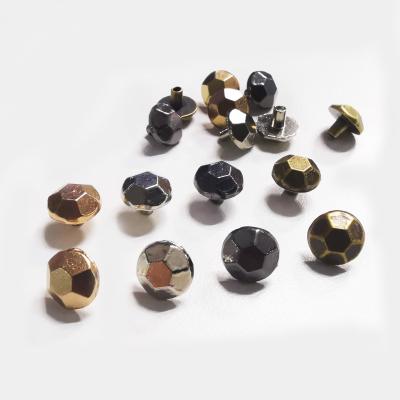 China Durable high grade alloy bucket rivet for belts backpack belt alloy cap rivets 10mm alloy football rivets for sale