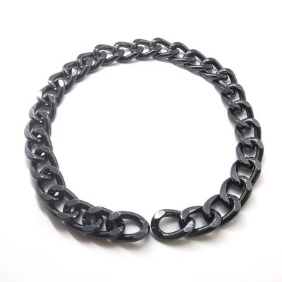 China Used For Chain Cadena Gruesa de Gunmetal Chunky Chain For Necklace Black Cuban Link of pants for sale