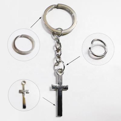 China Decoration For Free Sample Christian Key Chain For DIY Key Chain Material Custmize Jesus Cross Key Chain for sale