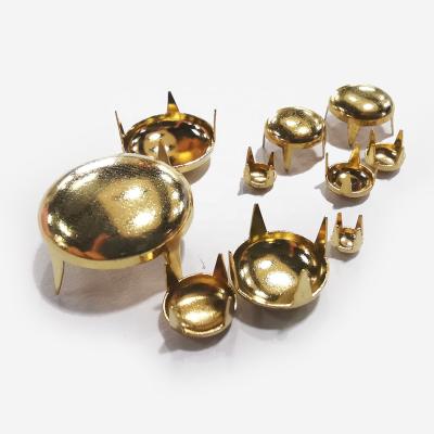 China Durable High End Round Dome Stud Claw Rivet For Belt Punk Boots Leather Trim Round Claw Rivet Remache Punk De Cupula for sale