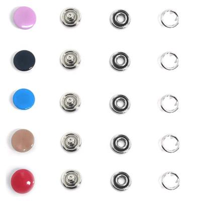 China Durable Baby Buttons Snap Invisible Snap Button Environmental Protection Copper Color Five Fork Pure Buttons for sale