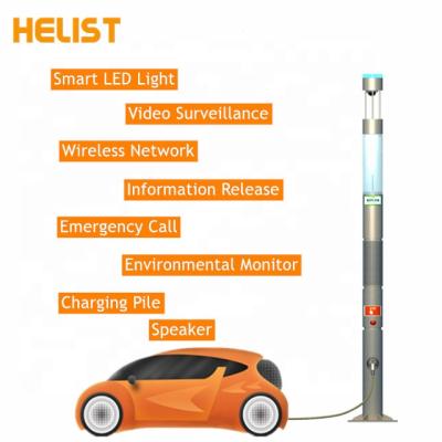 China HELIST Garden Customized Smart Garden Street Light Pole With Charging Pile for sale