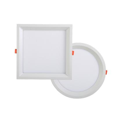 China Hotel Thin 12W 18W Deep Recessed Anti-glare Round Led Panel Light Led Ceiling Lamp for sale