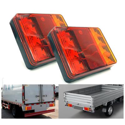 China ABS and LED factory OEM lux traseras lux Camion LED Brake Signal Marker Lamp DC 12V 24V Universal Waterproof Foglamp Truck Tail Lights for sale