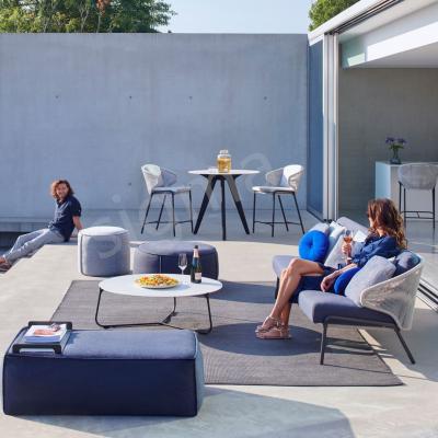 China Modern Outdoor Used Hotel Patio Furniture Mixed Material Modern Fabric Sofa Set Furniture Italian Luxury Design for sale