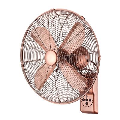 China Metal Wall Mounted Fan 16 Inch Large Power Industrial Metal Fan Horn Wall Hanging Fan With Timer for sale