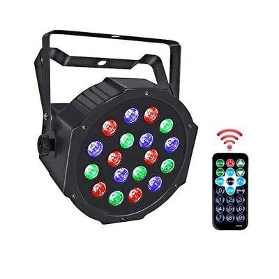 China Stage Amazon Best Selling RGBW 18 LED Stage Spotlight Lighting DMX 512 Control Disco Par Can Light for sale