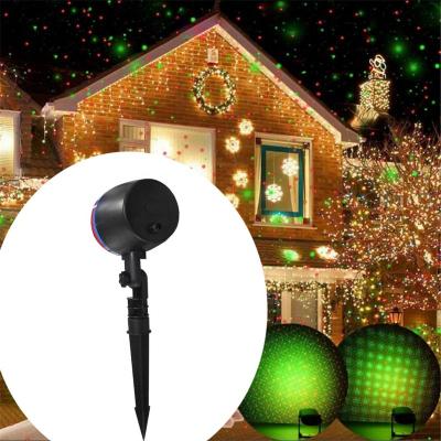 China Hotel Christmas Lighting Street Pole Christmas Tree with Laser Lights Included Waterproof Decoration Garden Lamp for sale